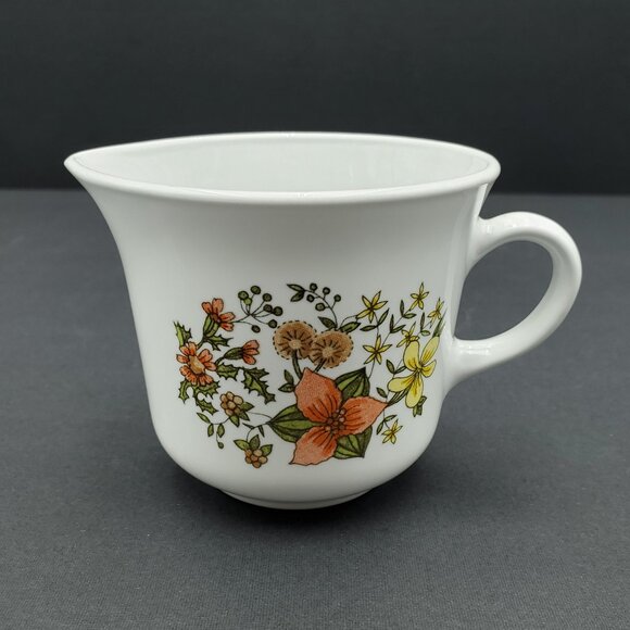 Corelle Indian Summer Creamer & Sugar Bowl Orange Yellow Flowers Creamer Set - Picture 8 of 9